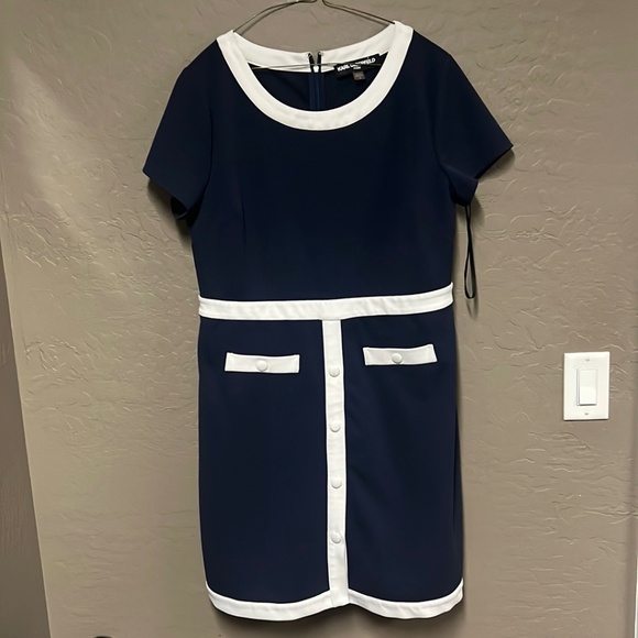 Karl Lagerfeld Short Sleeves Mini Dress - Picture 2 of 5